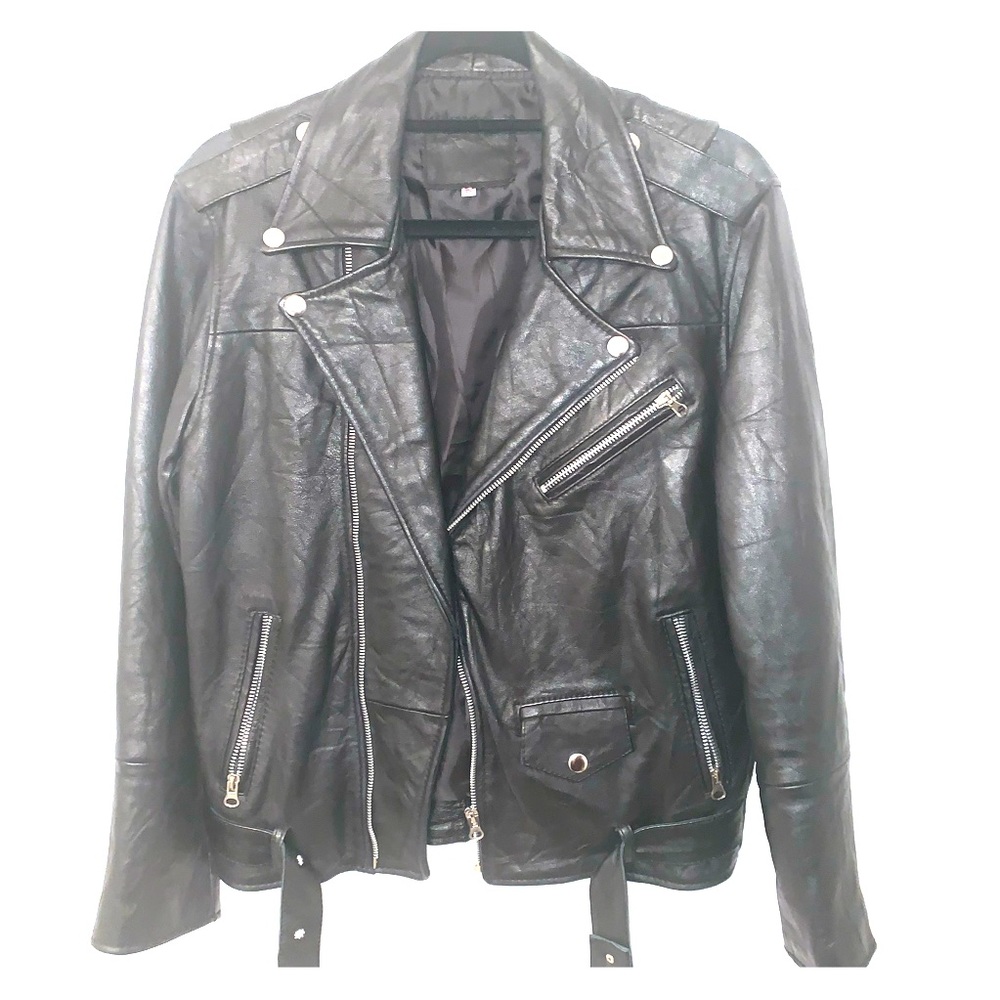 Vintage Vegan Leather Moto style Jacket